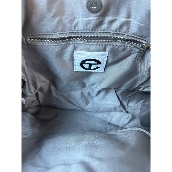 Telfar Small Shopping Bag Grey Faux Leather Crossbody Top Handle - Picture 6 of 12